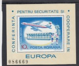 ROMANIA 1977 - EUROPA. AVION BOEING 707, colita MNH, S7
