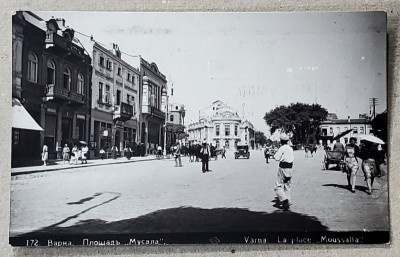 VARNA , LA PLACE &amp;#039;&amp;#039; MOUSSALLA &amp;#039;&amp;#039; , CARTE POSTALA , 1934 foto