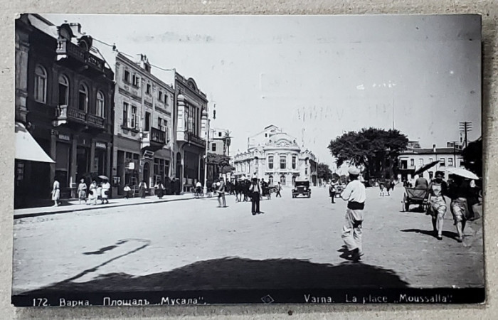 VARNA , LA PLACE &#039;&#039; MOUSSALLA &#039;&#039; , CARTE POSTALA , 1934