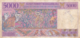 MADAGASCAR 5000 FRANCS FRANCI ND (1995) VF