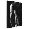 Tablou Canvas Nud Barbat Musculos Alb Negru, Rama Lemn 70x100 cm. Decor Living/Dormitor. Imprimeu de Arta Moderna
