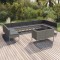 Gossi set mobilier de gradina cu perne, 12 piese, gri, poliratan