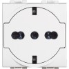 Priza schuko plata Living Light Bticino 2M alb N4140 16F