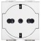 Priza schuko plata Living Light Bticino 2M alb N4140 16F