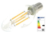 Lampă LED E14 4W Alb Cald 2700K