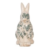 Cumpara ieftin Figurina Iepuras Paste ceramica bej verde 13x10x21 cm