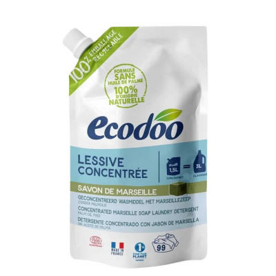 Detergent lichid de rufe ultraconcentrat cu sapun de Marsilia, Ecodoo, 1.5L foto