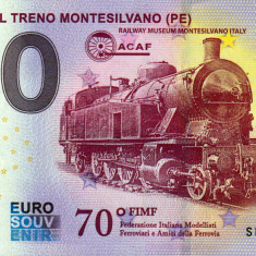 !!! 0 EURO SOUVENIR - ITALIA , MUZEUL TRENURILOR MONTESILVANO - 2023.1 - UNC