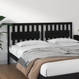 VidaXL Tăblie de pat, negru, 185,5x4x100 cm, lemn masiv de pin