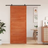 VidaXL Ușă de hambar, maro ceruit, 90x208 cm, lemn masiv de pin