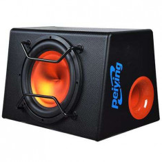 Subwoofer auto cu amplificare Peiying, 500W, 12 ich, 4 ohmi