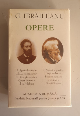 G. Ibrăileanu - Opere - Vol. I+II - Academia Romana foto