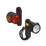 Lampa gabarit Universal, 12/24V, 64x100mm, rosu-alb-galben, omologare ECE,cu LED,, Stanga , Dreapta, Rapid