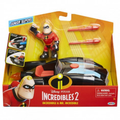 Pincredibles 2 vehicle w/ 3 figure - incredibile w/ mr. incredible/p foto