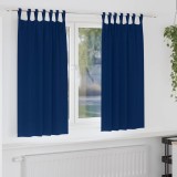 Perdele cu perdele 2 pcs Albastru &icirc;nchis Poliester