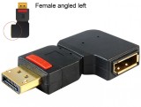 Adaptor Displayport T-M unghi stanga, Delock 65377