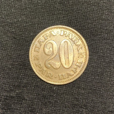 Moneda 20 para 1975 Iugoslavia