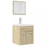 Gossi set mobilier de baie, 2 piese, stejar sonoma, lemn prelucrat