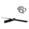 Set baston telescopic 65 cm argintiu + box argintiu 1 cm grosime