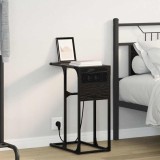 Cumpara ieftin Noptieră Stejar negru 41.5 x 26 x 60.5 cm Lemn compozit