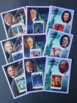 British Virgin Islands 1986 Statue of Liberty, 9 perf. sheet, MNH S.240 foto