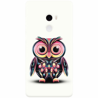 Husa silicon pentru Xiaomi Mi Mix 2, Colorful Owl Illustration foto