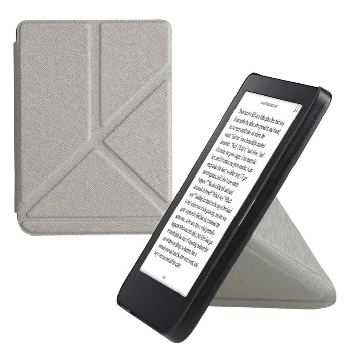 Husa Kwmobile pentru Kobo Clara 2E, Argintiu, Piele ecologica, KWM000017NQ012C