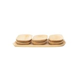 Set 7 platouri din lemn de arin pentru servire, 50x20x2.5cm / 1462_1