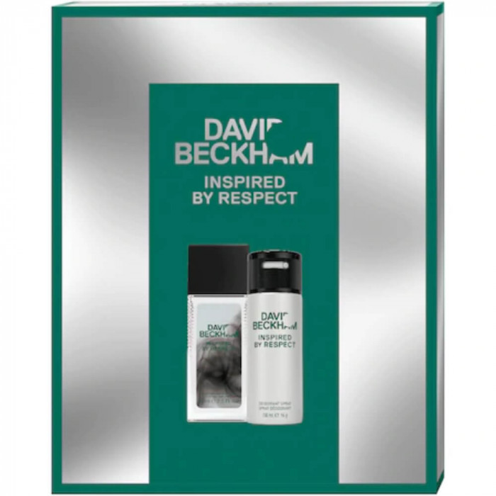 Set Cadou pentru Barbati David Beckham Inspired by Respect, Deodorant Natural Spray 75 ml si Deodorant Antiperspirant 150 ml, Set Ingrijire, Set Cadou