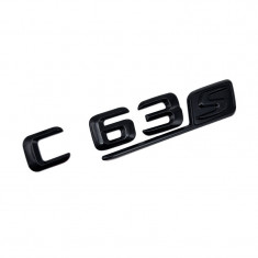 Emblema C 63_S Negru, pentru spate portbagaj Mercedes