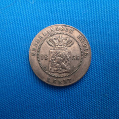 1 CENT -INDIILE OLANDEZE / 1856