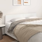 VidaXL Tăblii de pat, 2 buc, alb, 100x5x78/88 cm, piele ecologică 345853
