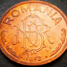 Moneda 1 LEU - ROMANIA, anul 1992 *cod 3400 = patina frumoasa