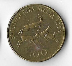 Moneda 100 shilingi 1994 - Tanzania foto