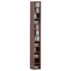 HomCom biblioteca tip coloana, cu etajere, 21x20x175cm, maro | AOSOM RO foto