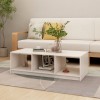 VidaXL Măsuță de cafea, alb, 110x50x34 cm, lemn masiv de pin 809913