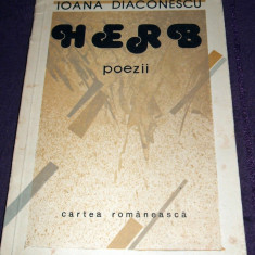 Ioana Diaconescu - HERB (1987), poezii, editie princeps