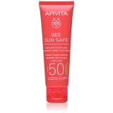 Apivita Bee Sun Safe Anti-Spot and Anti-Age Tinted Face Cream SPF50 crema de fata cu efect de protectie SPF 50 culoare Golden 50 ml
