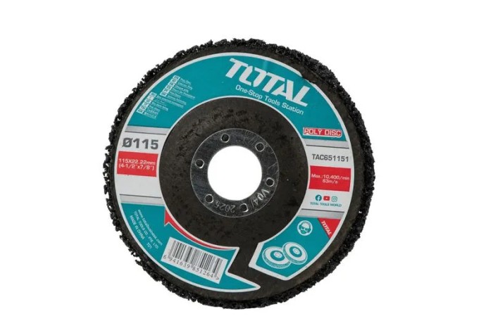TOTAL - DISC CURATARE RUGINA SI VOPSEA 115MMX22.22MM PowerTool TopQuality