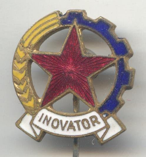 Insigna INOVATOR - RSR - 1970 CEAUSESCU