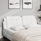 VidaXL Pernă pentru tăblie pat, alb, 160 cm, piele artificială