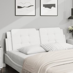 vidaXL Pernă pentru tăblie pat, Zadar, alb, 160 cm, piele artificială 374867