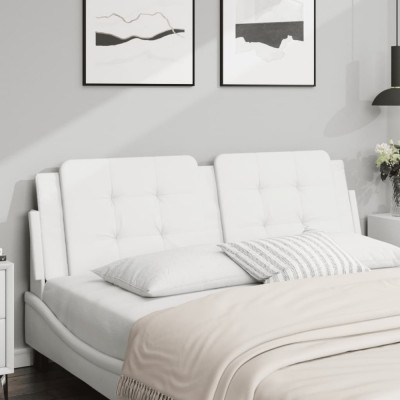 Perna pentru tablie pat, alb, 160 cm, piele artificiala GartenMobel Dekor foto