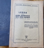 Legea pentru asezarea contributiunilor directe asupra veniturilor din 1 aprilie 1941
