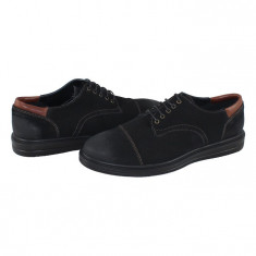 Pantofi casual barbati piele naturala - Agressione negru - Marimea 41