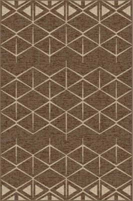 Covor Model Daffi 13036-130, Marime 50 x 80 cm, Bej, Maro, Inaltime Fir 6 mm, Antialergic, Polipropilena, Living, Dormitor, Sufragerie, Birou foto