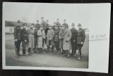 Fotografie tip carte postala, grup de militari, 1927