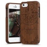 Cumpara ieftin Husa pentru Apple iPhone 5 / iPhone 5s / iPhone SE, Lemn, Maro, 29912.09