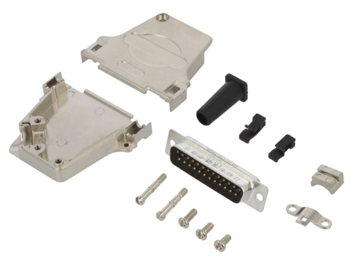 Conector D-Sub 25 pini tată 45&deg;