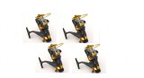 Set 4 Mulinete Pescuit Diamant Alb KT5000A, 6 Rulmenti, Baitrunner, Tambur Aluminiu + Grafit